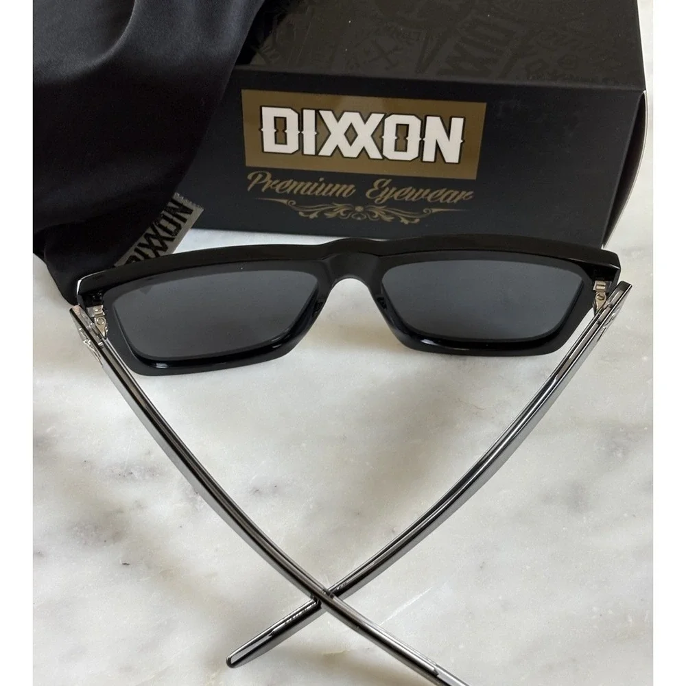 Dixxon Flannel Sledge Sunglasses - Black/ Gray New In Box Handmade Italy 60.19